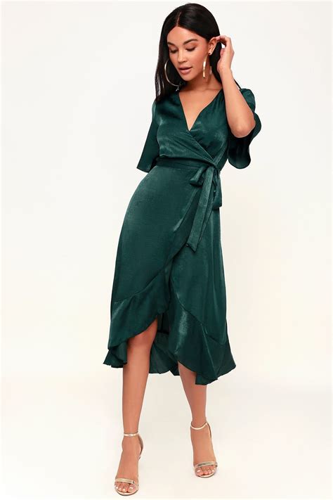 chanel midi dark green dress|chanel satin dresses.